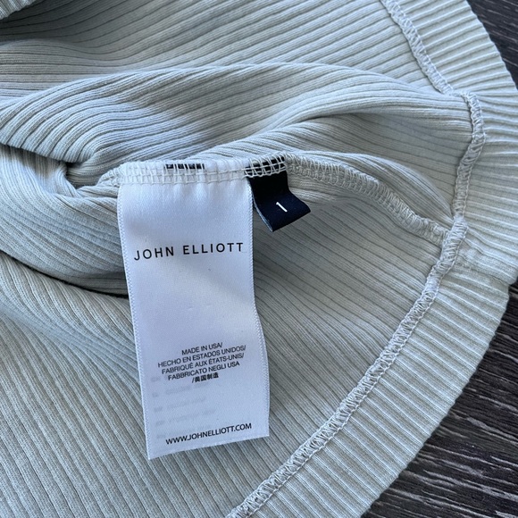 NWT JOHN ELLIOTT COTTON RIB DRESS SIZE SMALL OYSTER - Picture 4 of 5